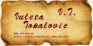 Vuleta Topalović vizit kartica